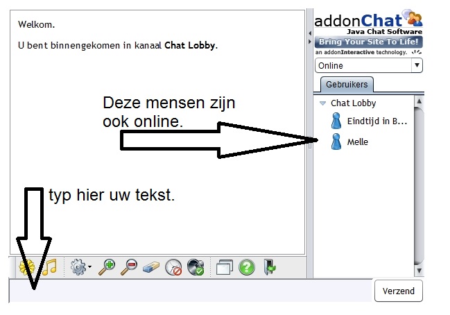Zo kunt u chatten met anderen.
